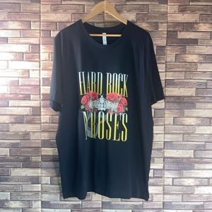 EUC Hard Rock 'N Roses Souvenir Tee Shirt - Unisex Black Size 2XL Bella+Canvas